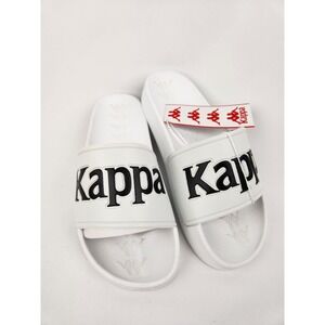 New Kappa‎ Slides Banda Adam 9 White-Black Sandals Slip On Shoes Pool Beach SZ 5